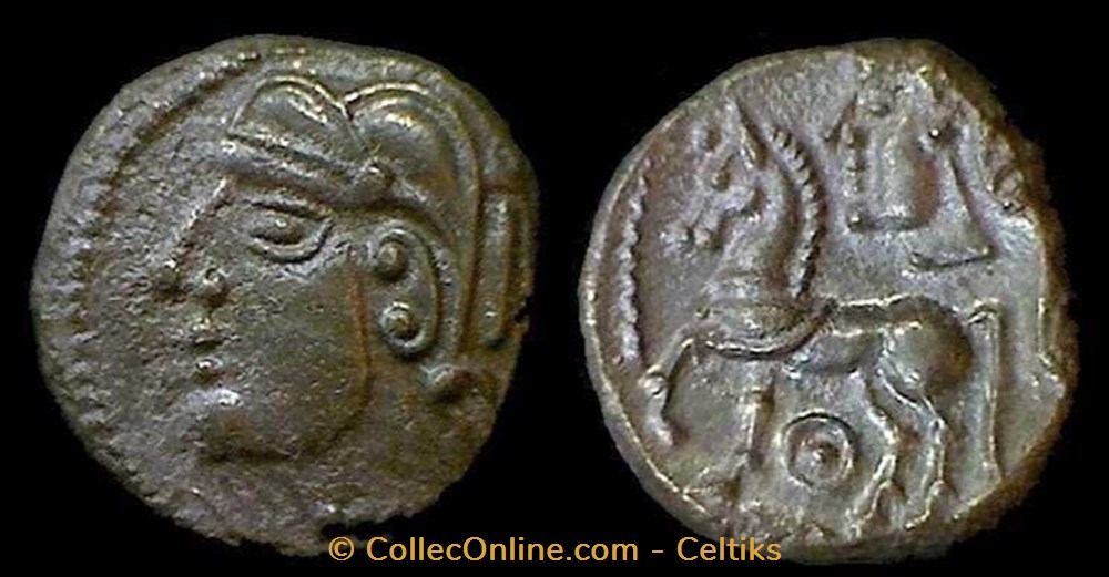 monnaies antiques celtes drachme a la petite tete coupee gauche