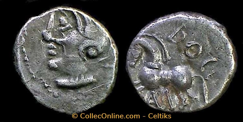 denier Q.DOCI / SAMF - type 6 monnaies antiques celtes denier q doci samf type 6