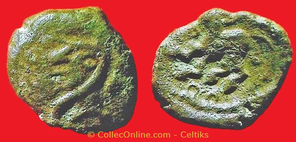 bronze à la tête barbue monnaies antiques celtes bronze a la tete barbue