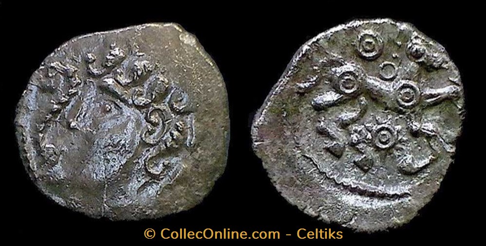 denier au cheval et à l'astre monnaies antiques celtes denier au cheval et a astre