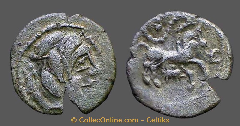 drachme aux mèches aquatiques tête à droite monnaies antiques celtes drachme aux meches aquatiques tete a droite