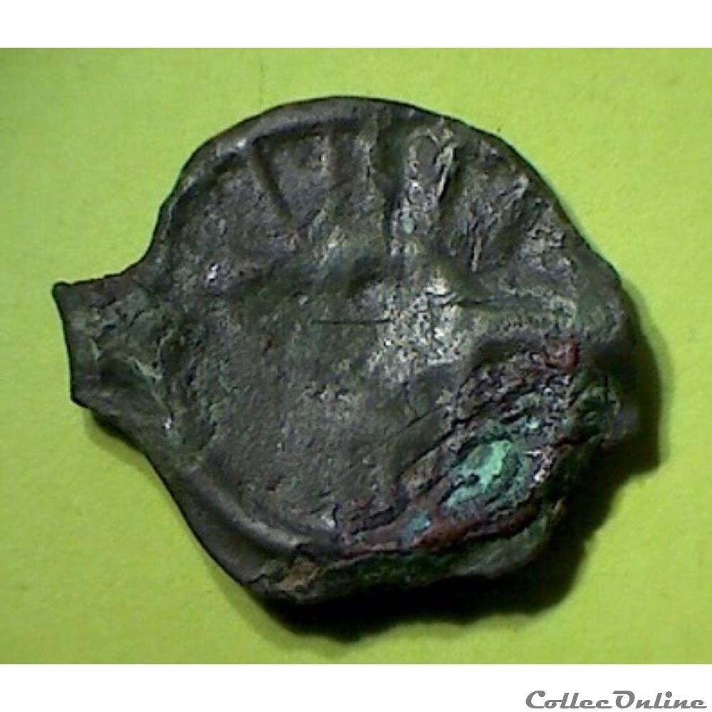 Série 968 DT 3264 potin à la tête janiforme monnaie antique gauloise serie 968 dt 3264 potin a la tete janiforme