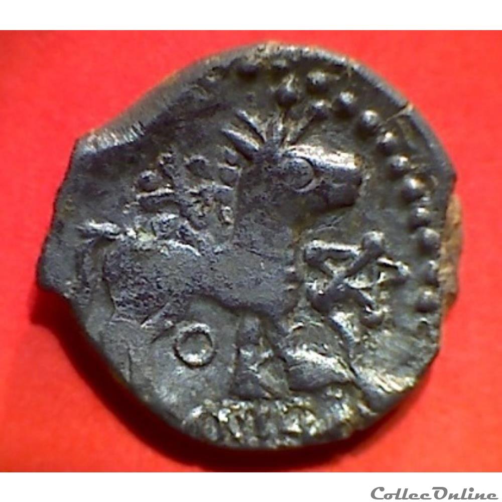 série 541 DT 2616 bronze au cheval et au pentagramme monnaie antique gauloise serie 541 dt 2616 bronze au cheval et au pentagramme
