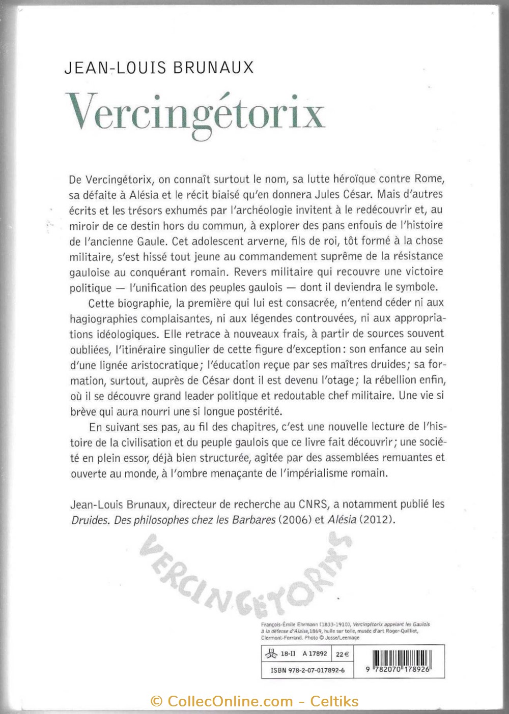 étude - VERCINGETORIX livres bd revues etude vercingetorix