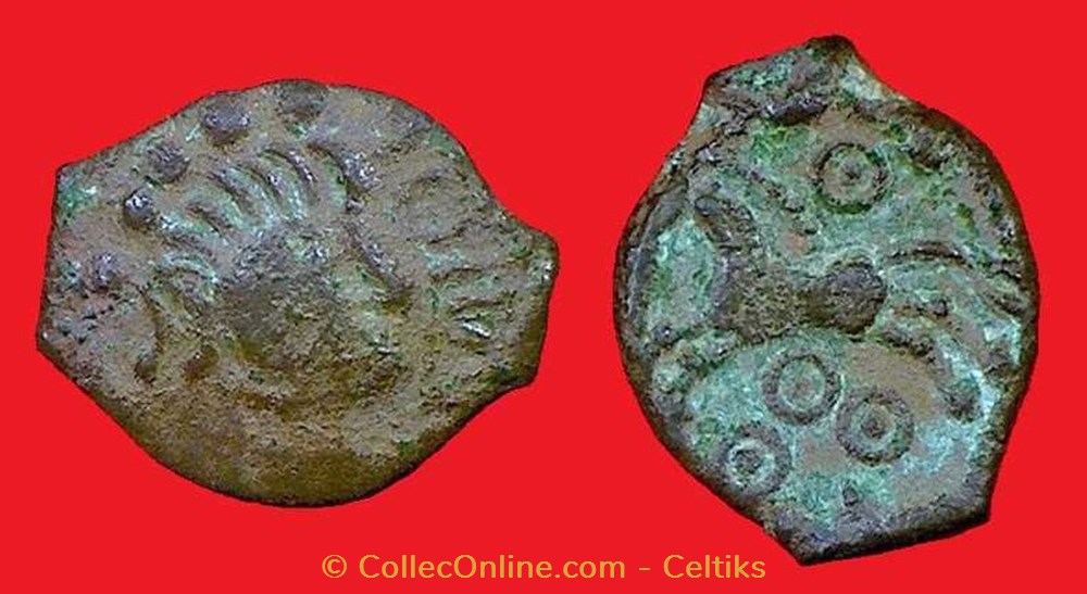 bronze au cheval et aux annelets monnaies antiques celtes bronze au cheval et aux annelets