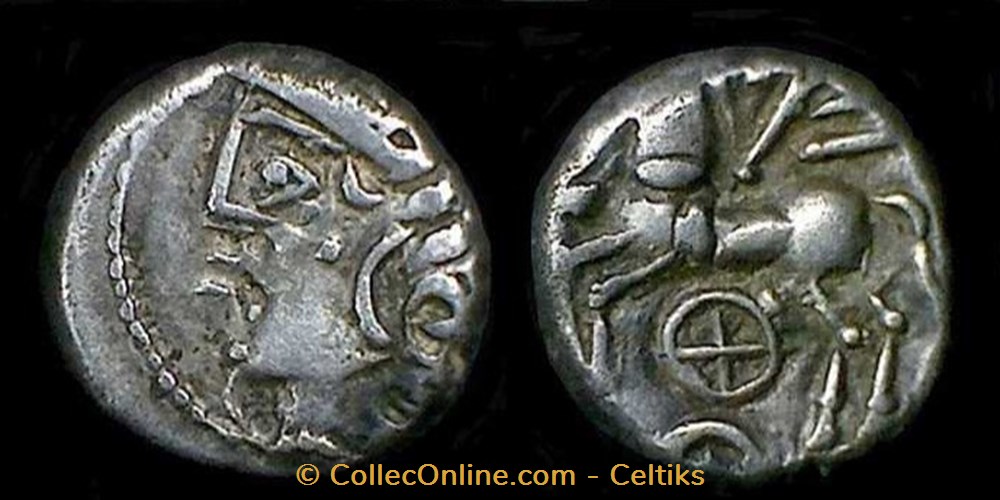 denier KALETEDOY - B9 monnaies antiques celtes denier kaletedoy b9