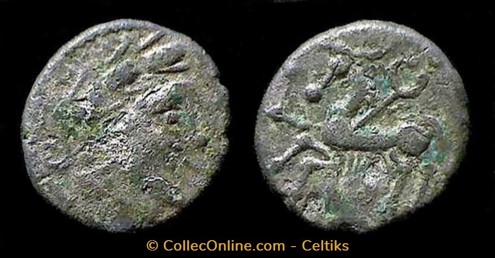 drachme à la couronne en chevrons tête à gauche monnaies antiques celtes drachme a la couronne en chevrons tete a gauche