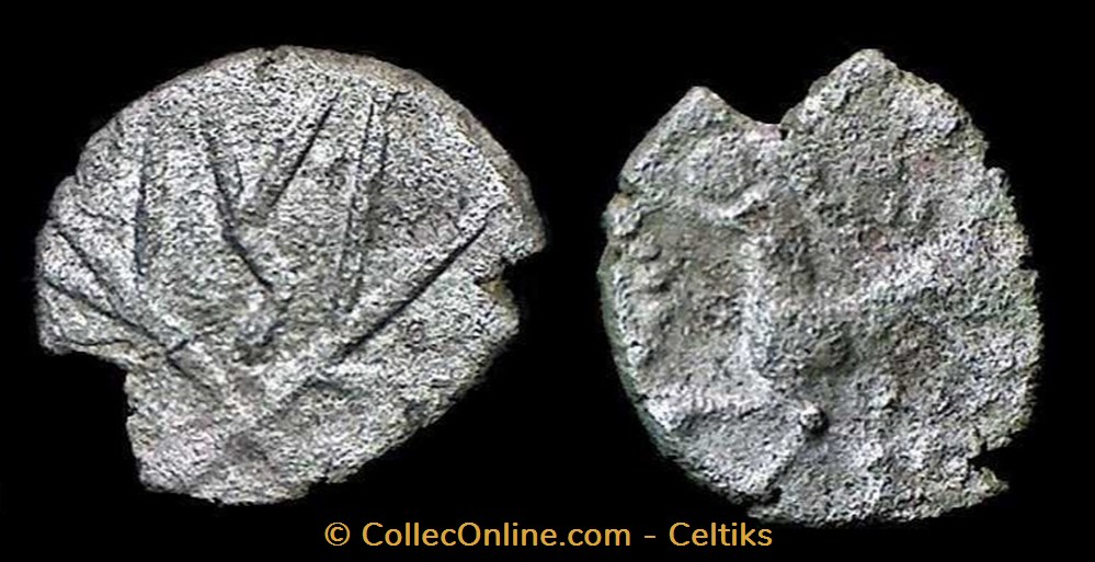 drachme aux lignes entremêlées revers à l'aurige - d* monnaies antiques celtes drachme aux lignes entremelees revers a aurige d