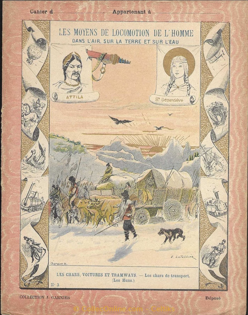 protège cahier - transport documents anciens buvards cahiers illustres protege cahier transport