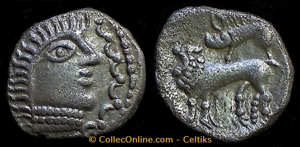 denier au lion type VILLENEUVE SAINT GERMAIN b monnaies antiques av jc ap celtes denier au lion type villeneuve saint germain b