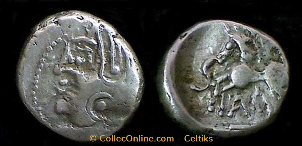 denier Q.DOCI / SAMF - type 4 monnaies antiques celtes denier q doci samf type 4