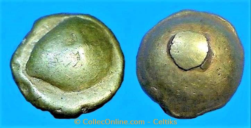 fourré - statère globulaire à la croix monnaie antique av jc ap gauloise fourre statere globulaire a la croix