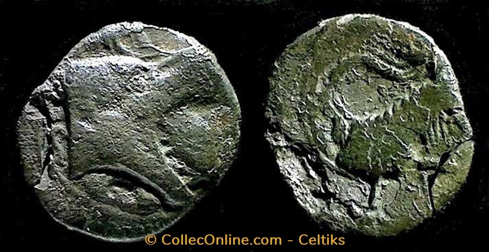 fraction à la tête humaine dans la gueule de loup monnaies antiques celtes fraction a la tete humaine dans la gueule de loup