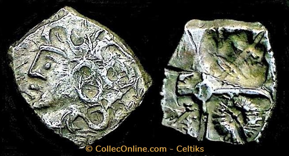 ajout de métal - RUTENES drachme type de GOUTRENS monnaie antique av jc ap gauloise ajout de metal rutenes drachme type de goutrens