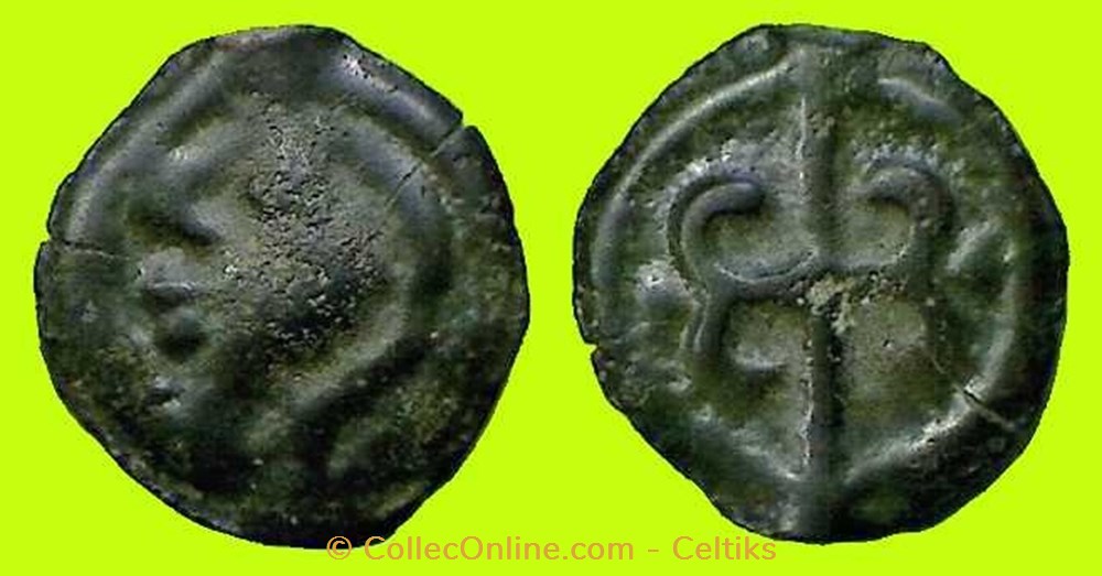 potin au double fleuron monnaies antiques celtes potin au double fleuron