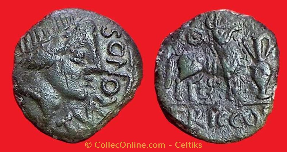 bronze TVRONOS / TRICCOS monnaies antiques av jc a ap celtes bronze tvronos triccos