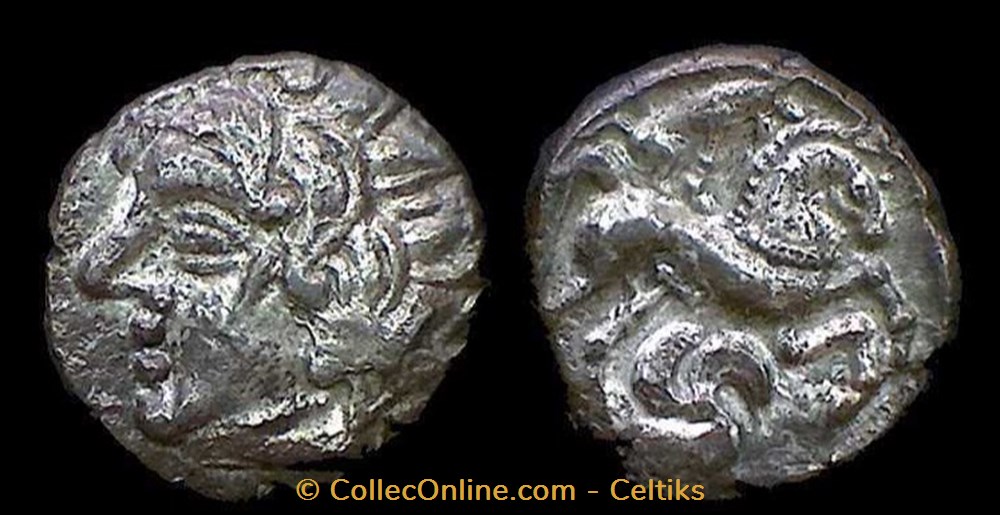 drachme au loup et au cheval monnaies antiques celtes drachme au loup et au cheval
