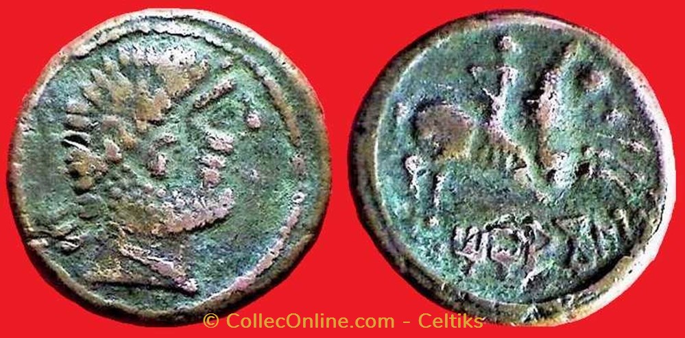 monnaies antiques celtes titiakos as de bronze au cavalier