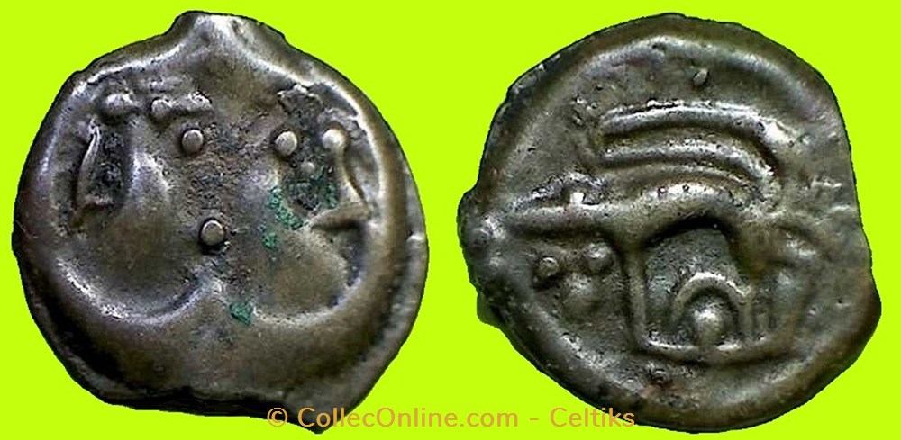 potin à la tête janiforme monnaies antiques av jc ap celtes potin a la tete janiforme