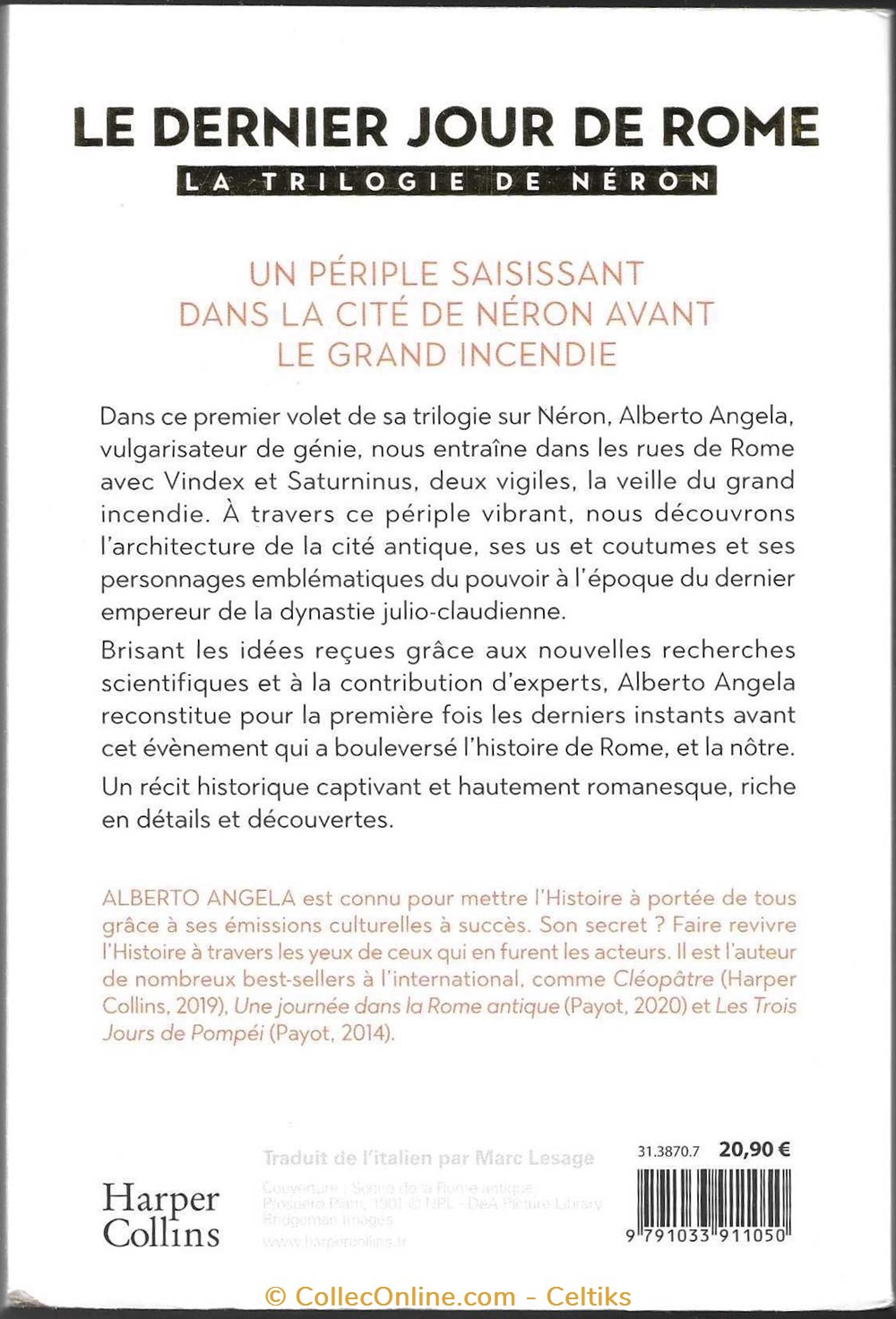 romans - le dernier jour de ROME livres bd revues romans le dernier jour de rome