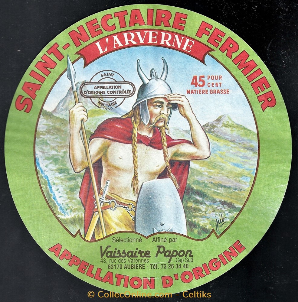 FROMAGE - SAINT NECTAIRE " l'ARVERNE " vieux papiers etiquettes fromage saint nectaire arverne