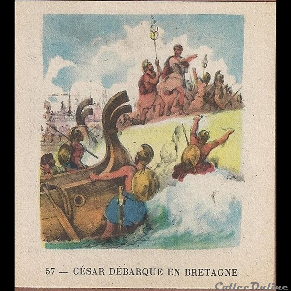 CESAR débarque en bretagne chromo image alimentaire touristique cesar debarque en bretagne