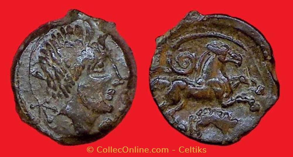 bronze IX TITIVS II au cheval et au sanglier monnaies antiques celtes bronze ix titivs ii au cheval et au sanglier
