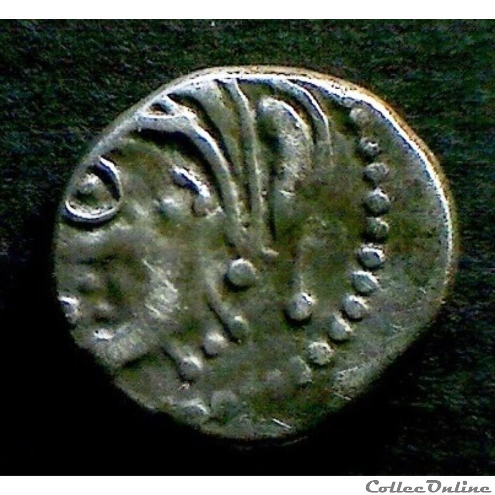 monnaie antique gauloise serie 1091 dt 3451 quinaire au sanglier et a annelet