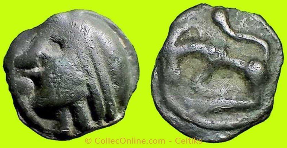potin grosse tête a monnaies antiques celtes potin grosse tete a