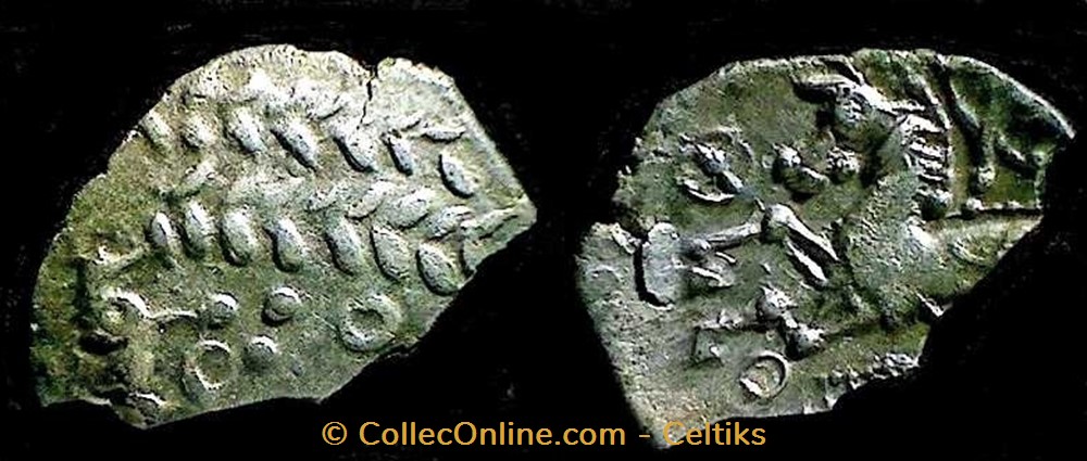 lamellaire au cheval et au sanglier monnaies antiques celtes lamellaire au cheval et au sanglier