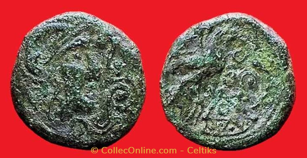 monnaies antiques celtes bronze au coq type lewarde