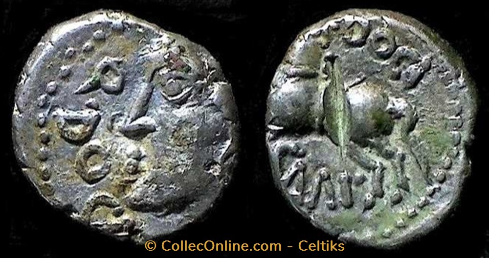 denier Q.DOCI / SAMF - type 1 monnaies antiques celtes denier q doci samf type 1