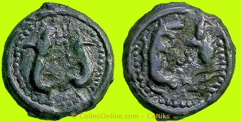 potin aux animaux affrontés monnaies antiques celtes potin aux animaux affrontes