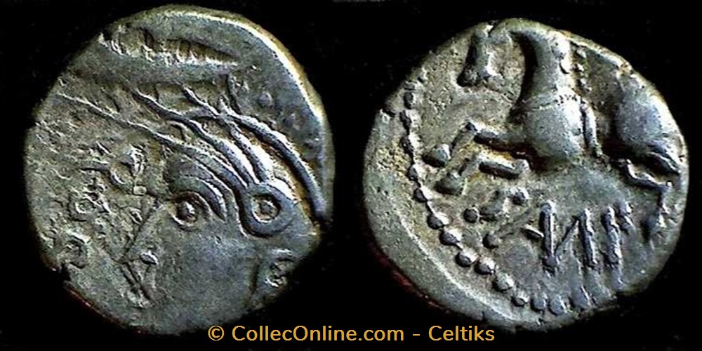 denier Q.DOCI / SAMF - type 1 monnaies antiques celtes denier q doci samf type 1