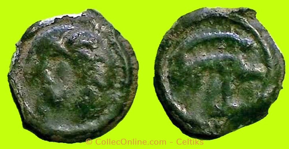 potin au sanglier enseigne monnaies antiques celtes potin au sanglier enseigne