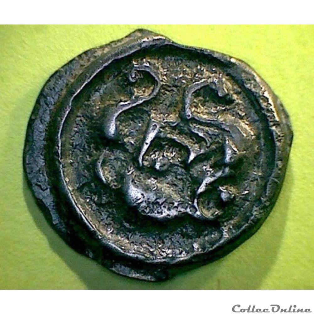 série 56 DT 531 A potin au sanglier et aux globules monnaie antique gauloise serie 56 dt 531 a potin au sanglier et aux globules