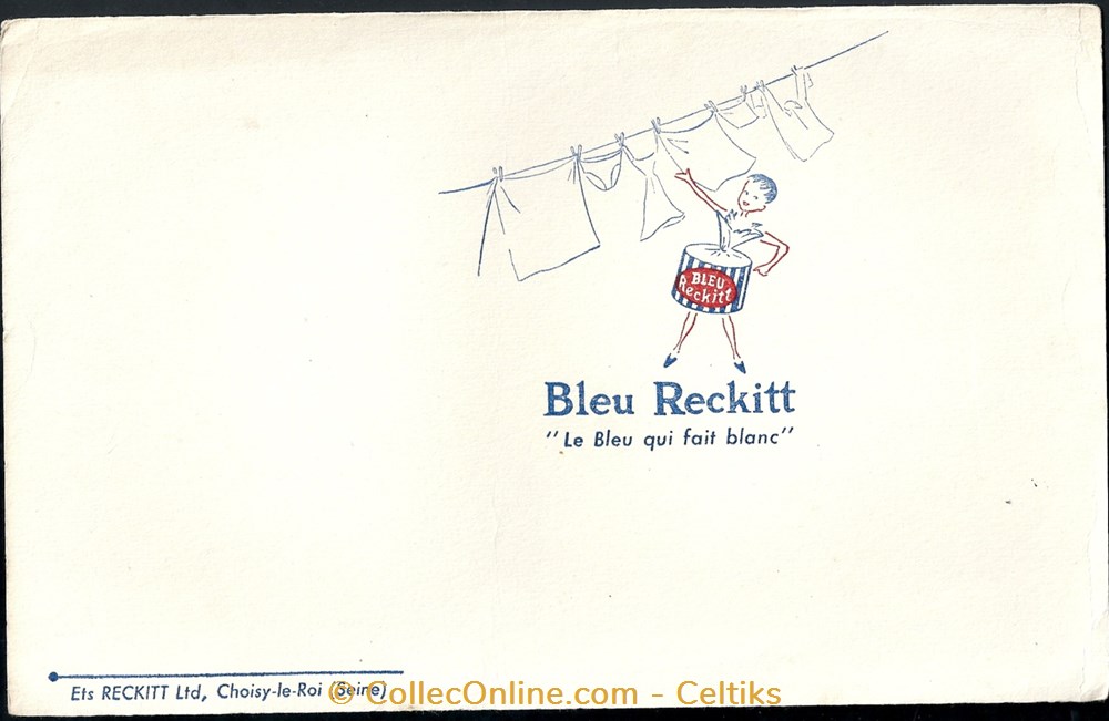 buvard - lessive RECKITT objets publicitaires buvards buvard lessive reckitt