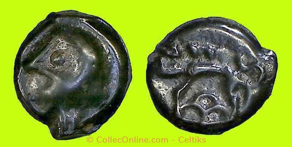 potin à la tête chauve monnaies antiques celtes potin a la tete chauve