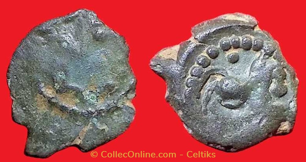 bronze au cheval et au globule monnaies antiques celtes bronze au cheval et au globule