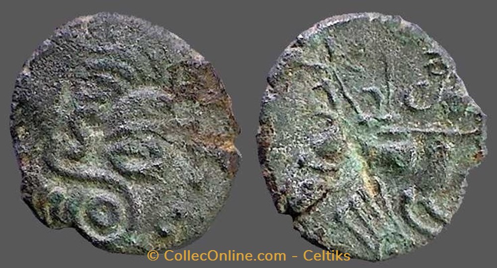 quart de statère de billon - classe 5 monnaies antiques celtes quart de statere de billon classe 5