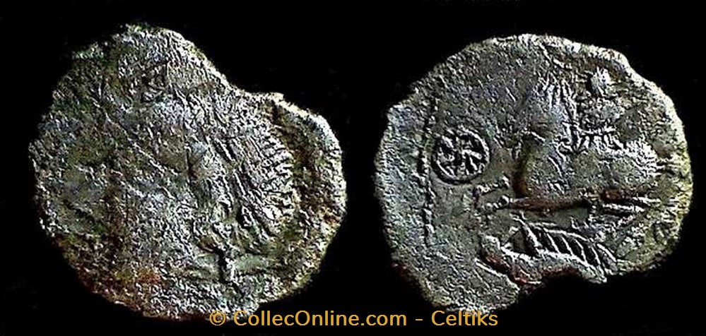 drachme de CHEVERNY tête et cavalier à gauche monnaies antiques celtes drachme de cheverny tete et cavalier a gauche