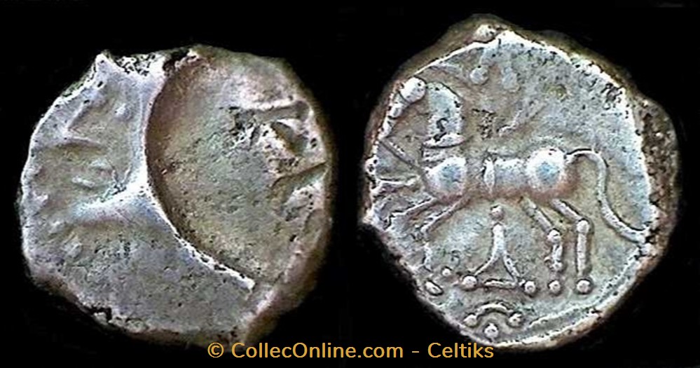 denier KALETEDOY - B5 monnaies antiques celtes denier kaletedoy b5