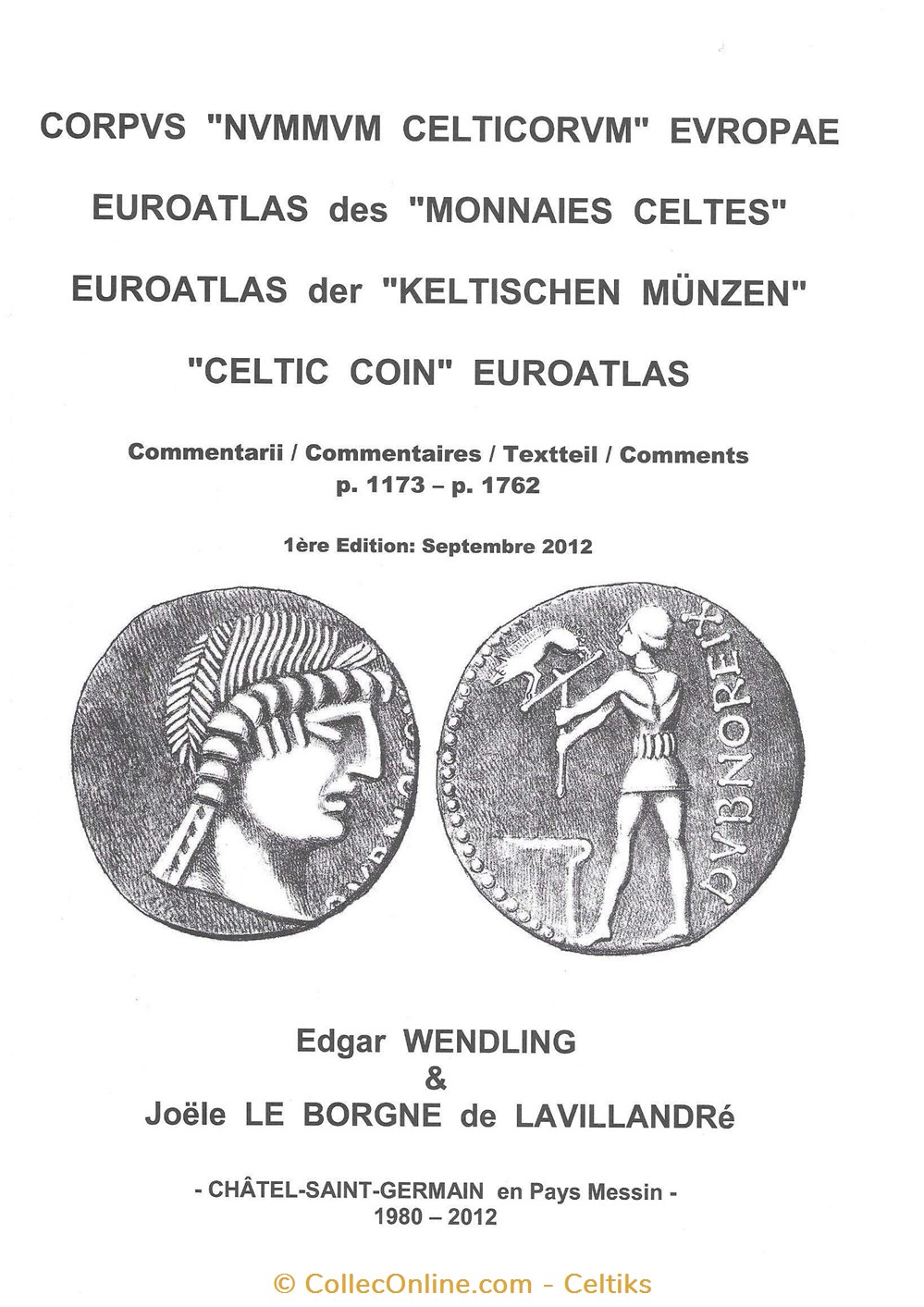 EUROATLAS des " monnaies celtes " - volumes 4 et 6 - B livres bd revues euroatlas des monnaies celtes volumes 4 et 6 b
