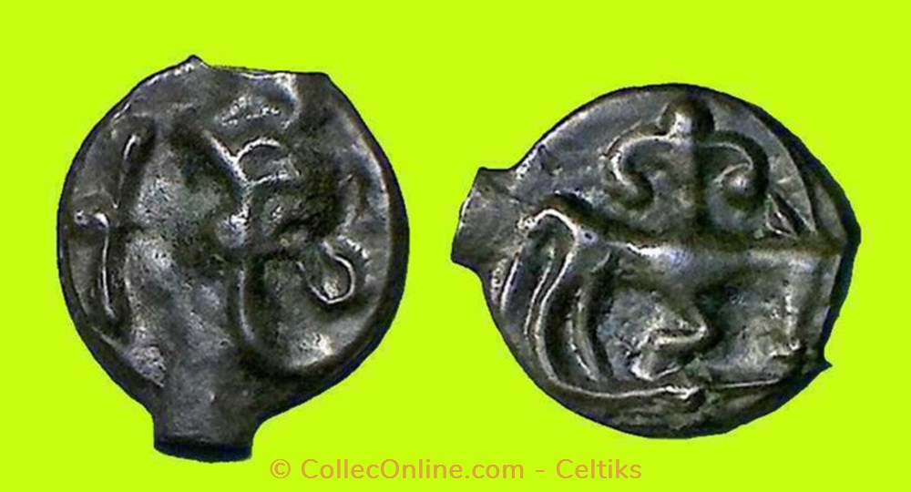 potin au taureau et au lys - a monnaies antiques celtes potin au taureau et au lys a