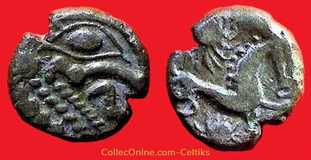 statère de bronze à l'astre monnaies antiques celtes statere de bronze a astre
