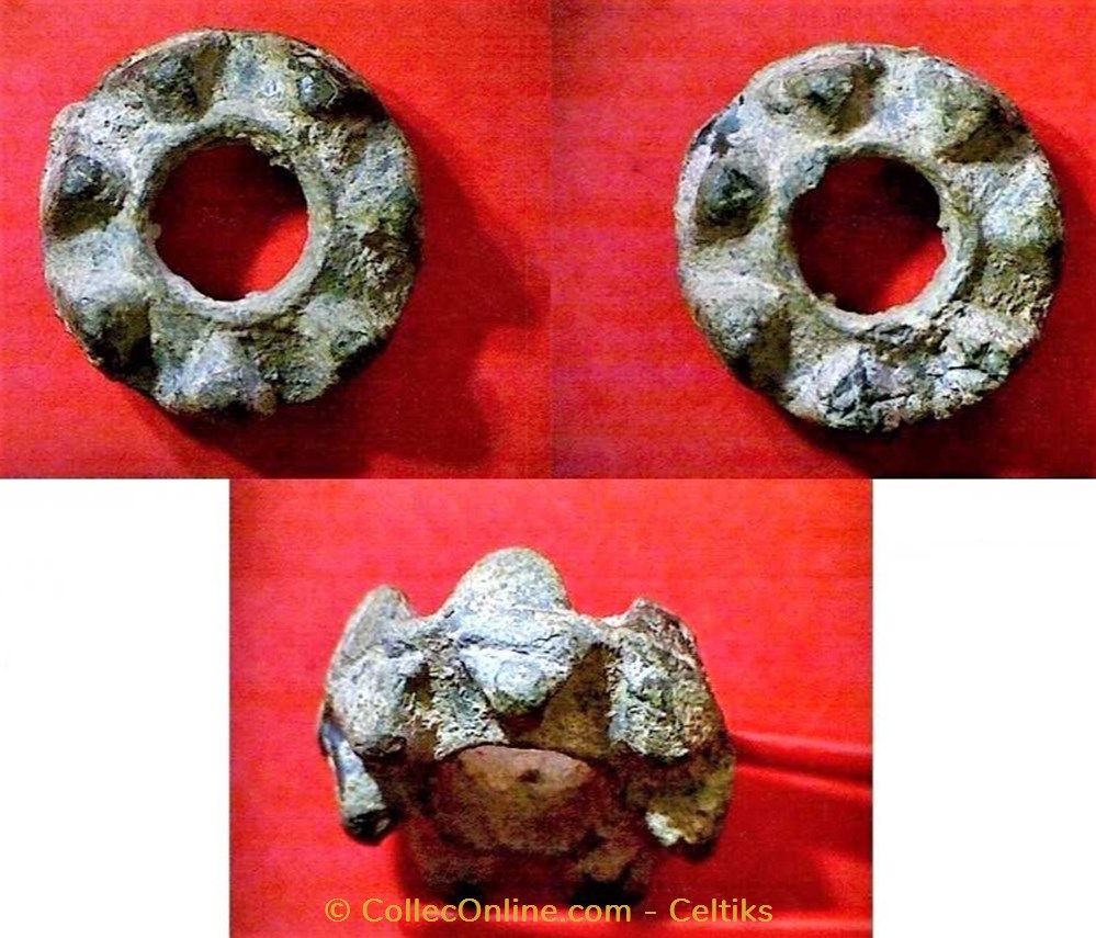art antiquites archeologie europe fusaiole 7 cabochons
