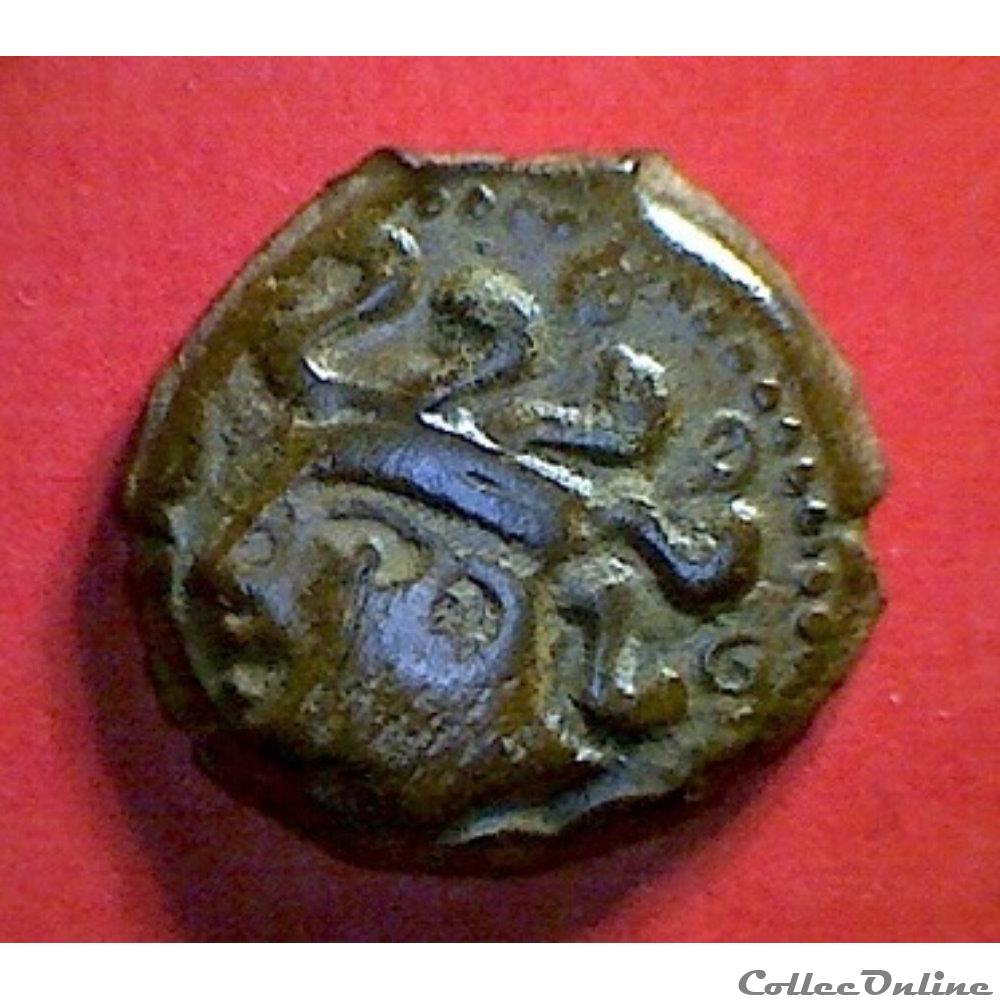 série S 442 DT 2458 C bronze au cheval et à l'oiseau monnaie antique gauloise serie s 442 dt 2458 c bronze au cheval et a oiseau