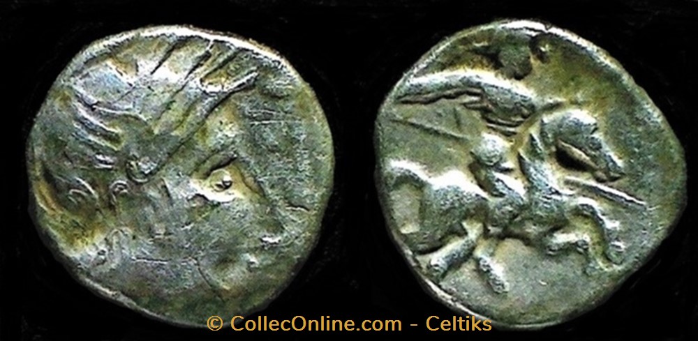denier au cavalier monnaies antiques celtes denier au cavalier