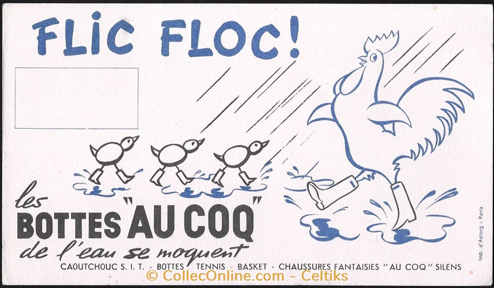 buvard - chaussure objets publicitaires buvards buvard chaussure