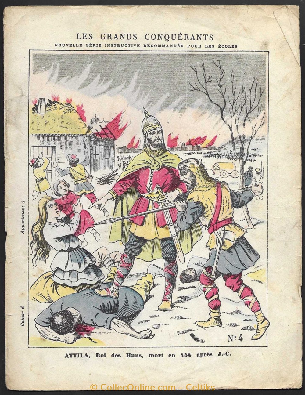 protège cahier - ATTILA documents anciens buvards cahiers illustres protege cahier attila